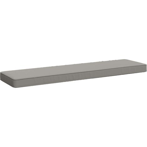 1-Piece Bench Cushion VUGHT 100% Polyester Grey 110 x 30 x 5 cm vidaXL