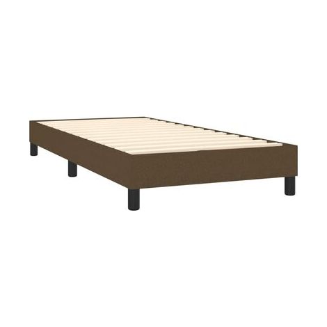 Sommier et matelas style Snowco (avec éclairage LED), marron foncé, 90 × 200 cm, éclairage led d’ambiance, pour chambre, confort quotidien, assemblage rapide (1/5)