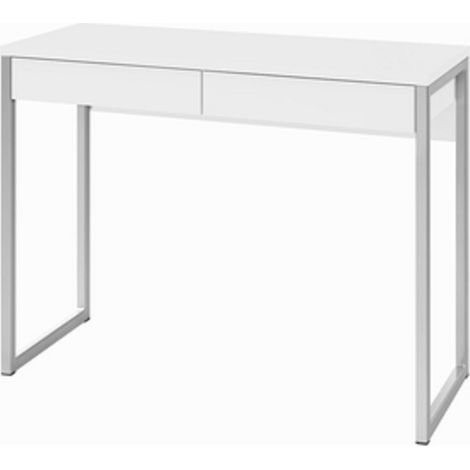 Platzsparender weiß lackierter Schreibtisch cm 102 x 40 x 77 h