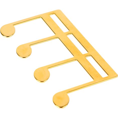 Pince à partitions en métal doré, support pour piano et guitare avec motif musical élégant (1/5)