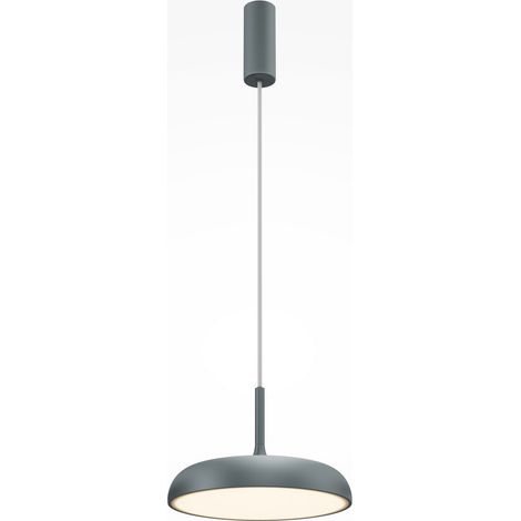 Maytoni Gerhard Plafonnier moderne en forme de dôme de 30 cm, gris, 3 000 K, 1 000 lm
