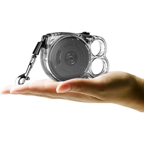 Laisse Enrouleur pour Petit Chien et Chat 3M – Mini Laisse Rétractable Compacte et Légère 120g – Poignée Ergonomique Antidérapante – Bouton de Blocage Sécurisé – Laisse Extensible Portable (1/5)