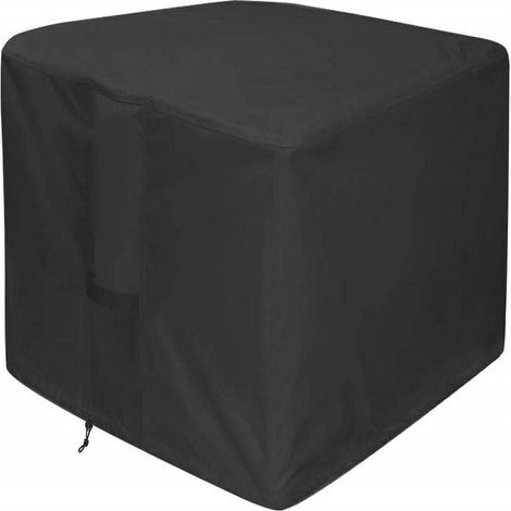 Housse de protection pour foyer - Housse de table de foyer carrée 420D imperméable et résistante pour patio - Noire (carrée - 82 x 82 x 61 cm) - Convient aux housses de foyer/bol de 32 pouces