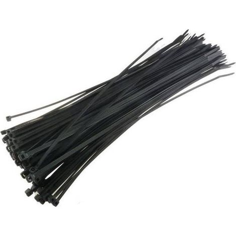 Colliers Électricien Lot de 100 - 3,0x150 mm - Noir - Résistants et Pratiques - D-Work