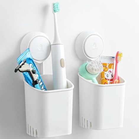 Étagère de salle de bain avec porte-brosses à dents (1/5)