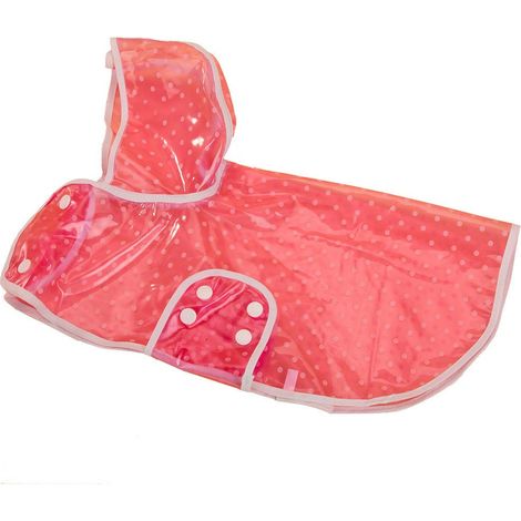 Impermeabile per cani e gatti Taglia XL con cappuccio antipioggia Rosa (1/3)