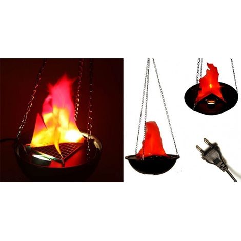 Trade Shop - Lampada Luce Effetto Fuoco Fiamma Finta Schenografia Lampade A Sospensione Grand -