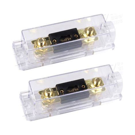 Porte-fusible ANL 100 A, fusible à lame dorée ANL 100 A, protection d'alimentation audio automobile plaquée pour calibre 0, 2 et 4. (1/5)