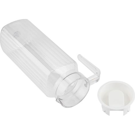 1100 ml Acryl-Saftflasche, transparent, gestreift, mit Deckel, für eiskaltes Wasser und Säfte, ideal für Bar und Zuhause (1/5)