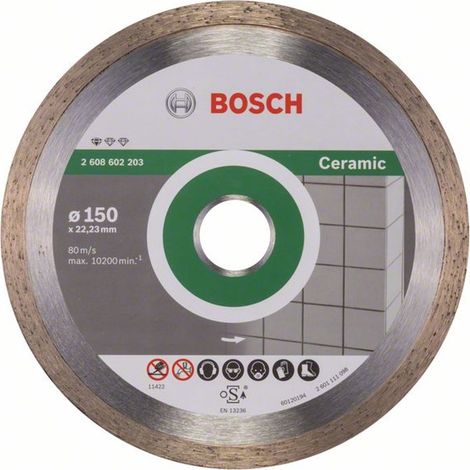 Bosch Diamanttrennscheibe Standard for Ceramic 150x22,23x1,6x7 mm 2608602203
