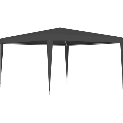 Tente de réception/Tonnelle Barnum professionnelle 4x4 m Anthracite 90 g/m² -BonneVie59847 (1/5)