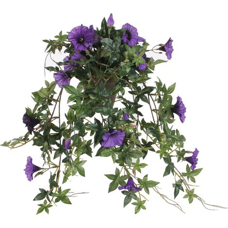 Mica Decorations Plante suspendue artificielle Violet foncé H25xl45xL50cm (1/5)