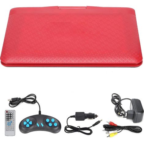Lecteur multimédia portable HD pour enfants avec télévision multifonctionnelle pour voiture, comprenant une télécommande et une batterie rechargeable. (1/5)