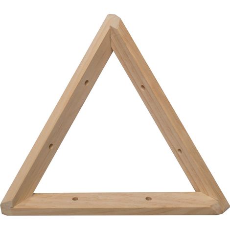 Equerre triangle en pin brut (Lot de 2)