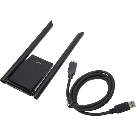 Adaptateur USB WiFi 6 AX1800 Double Bande 2,4GHz/5GHz 1800Mbps avec 2 Antennes 5dBi pour Windows 11/10, WPA3 (1/5)
