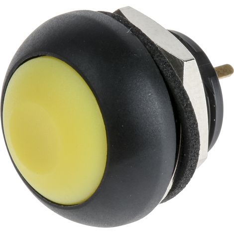 Bouton-poussoir, Momentané, Unipolaire à une direction, 100 mA (50 V c.c.), 125 mA (125 V c.a.), 200 mA (250 V c.a.), ( Prix pour 1 ) (1/2)