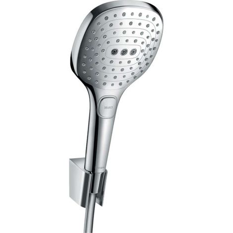 Hansgrohe Raindance Select E - Duschkopf E 120, mit Zubehör, 3 Strahlen, verchromt 26700000 (1/3)