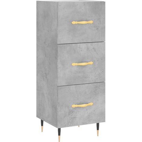 Aparador buffet cómoda mueble mueble de almacenaje organizador cocina salón salón 34,5 x 34 x 90 cm madera contrachapada gris 020031919