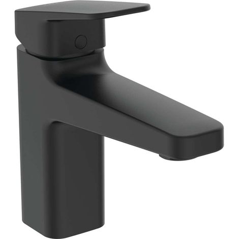 Ideal Standard Miscelatore per lavabo Ceraplan H90 senza piletta sporg.124mm Silk Black, BD222XG (1/4)