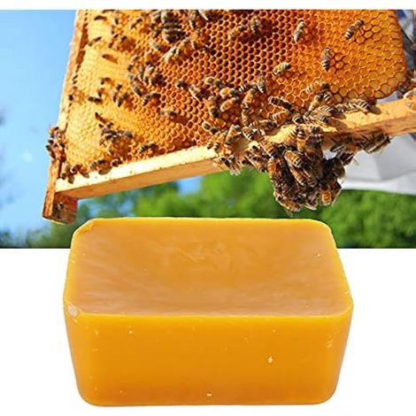 Blocs de cire d'abeille jaune, bâtonnets 100 % pure cire d'abeille, qualité alimentaire, pour le cirage et le polissage des meubles, matériel apicole (1/4)