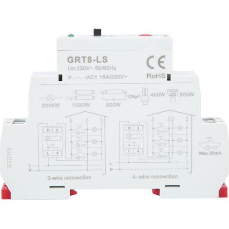 Relais temporisé Type de commutateur d'escalier, équipement de contrôle de Distribution d'énergie GRT8-LS AC230V (1/5)