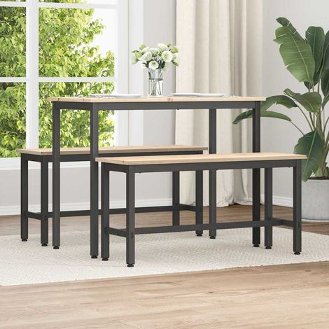 vidaXL Panchina da pranzo Naturale 100 x 32,5 x 49 cm