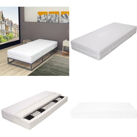 Matelas 100 x 200 cm 7 zones Ressort ensaché 20 cm H2 - Matelas À Ressorts Ensachés - Matelas Double Zone - Matelas Confortable - Matelas Orthopédique - Literie - Home & Living (1/5)