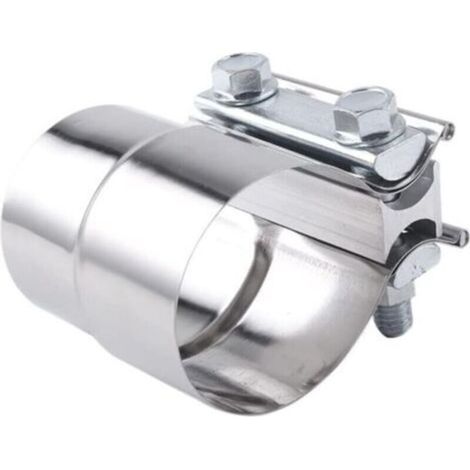 Collier de Tuyau d'échappement Connecteur Tuyau d'échappement Collier Serrage Echappement Raccord Tuyau échappement Manchon Echappement Colliers d'échappement pour Auto,2,5 pouces (1/4)