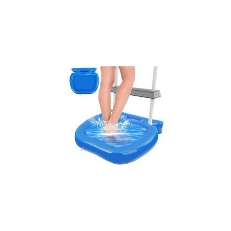 Bardusch - Bain de pieds pour piscine, bac gonflable de rinçage des pieds pour échelle d'accès, bassin portable pour piscines enterrées et hors-sol