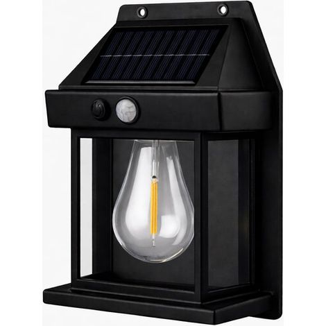 - Applique murale solaire avec capteur - LED - Éclairage extérieur solaire - Détecteur de mouvement - Étanche (1/5)