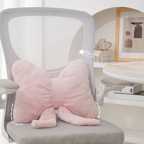 Coussin Décoratif Nœud - 41 x 31 x 5 cm - Polyester - Rose - Pour Canapé Lit Fauteuil - 1 Pièce (1/5)