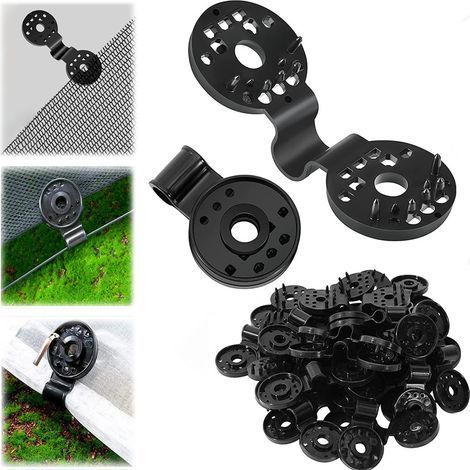 100pcs Clip de Fixation Robuste Pratique Pour Brise Vue Tissu Pare-soleil en Serre (1/5)