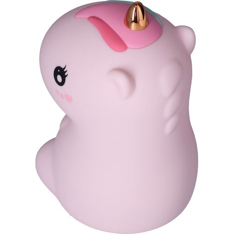 Silikon-Einhorn-Nachtlicht, Anti-Stress-Nachtlicht mit Anti-Tast-Funktion, beruhigendes Nachtlicht für Kinder, 7 Farbverläufe, niedliches, tragbares, per USB aufladbares Spielzeug, rosa Geschenkidee ( (1/5)