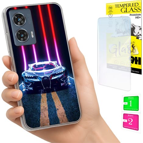 Custodia per Motorola Edge 50 Fusion Photo Case con retro in vetro temperato 9H (1/5)
