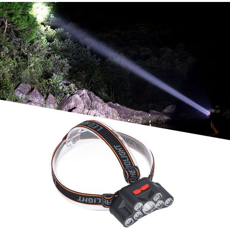 Wiederaufladbare LED-Stirnlampe, ultrahelle, hochintensive Outdoor-Stirnlampe, 7-flammige Stirnlampe mit großer Reichweite. (1/5)