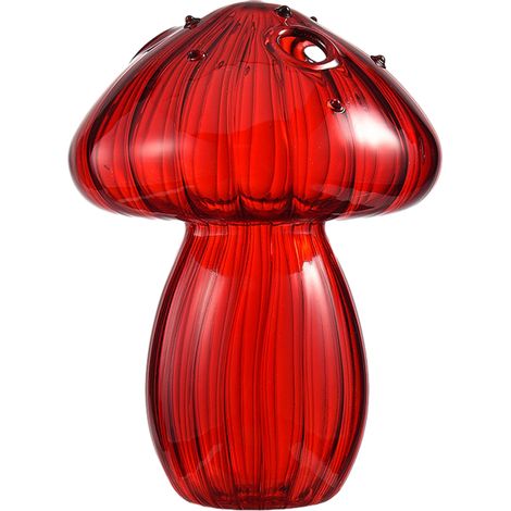 Vase Décoratif Mushroom en Verre 4 pièces avec Boîte Porte-Bougies Flacon d'Aromathérapie Ensemble Déco Nordic (1/5)