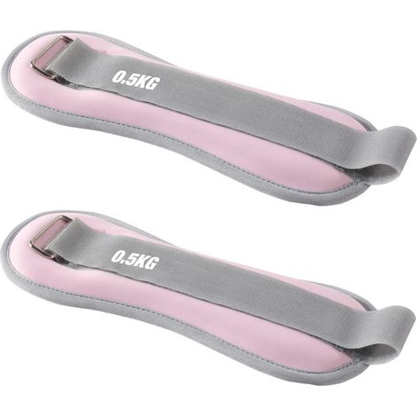 2 pièces Sac de Sable pour Cheville avec Sangle Réglable et Fermeture Velcro, Entraînement Musculation 1.1lb pour Danse (1/5)