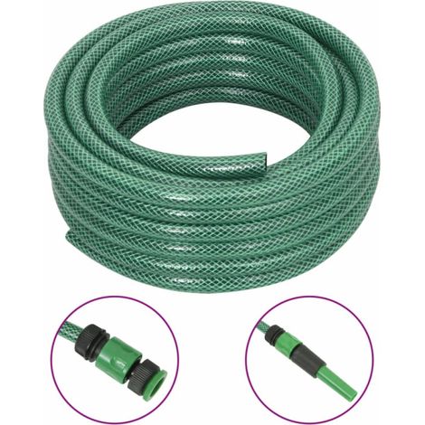 Set Tubo da Giardino con Raccordi Verde 0,5" 50 m in PVC vidaXL (1/5)