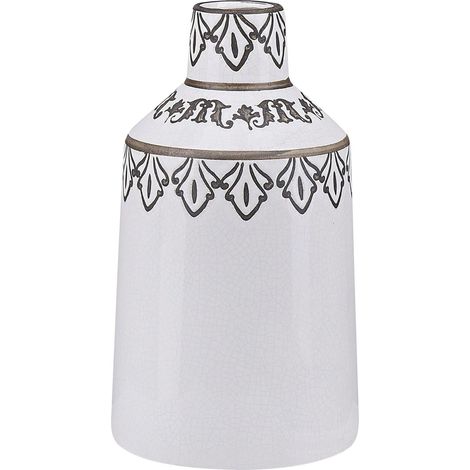 Flower Vase AMISOS Stoneware 25 cm White