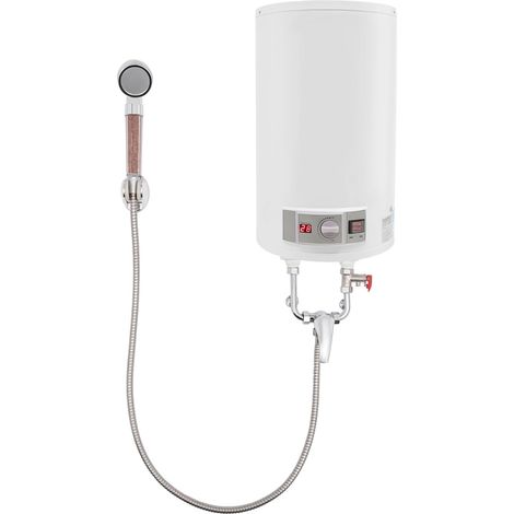 Chauffe-eau instantané 2000W, chauffe-eau 25-75 ℃ avec douchette et robinet IPX4 Chauffe-eau pour cuisines toilettes appartements salles de bains (1/5)