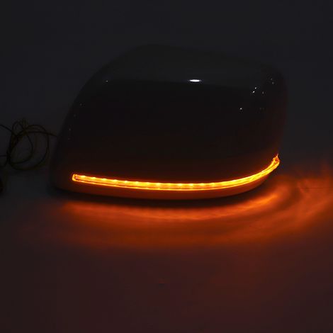 Calotte per specchietti retrovisori auto con indicatori LED di ricambio, 2 pezzi, bianche, per Land Cruiser 200 LC200 FJ200 2016 – 2019