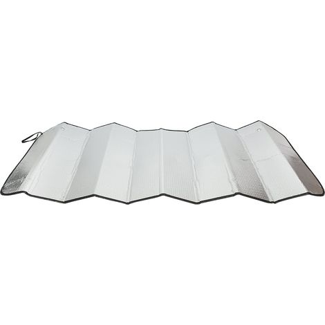 Parasole per parabrezza auto 130x60 cm in foglio di alluminio con ventose di fissaggio Breckner Germany (1/5)