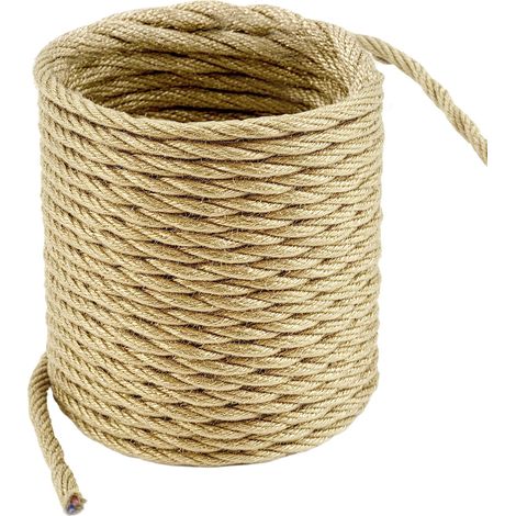 Textile Electrical Cable 10 m, 2 Conductors x 0.75 mm², for DIY Lighting (1/5)