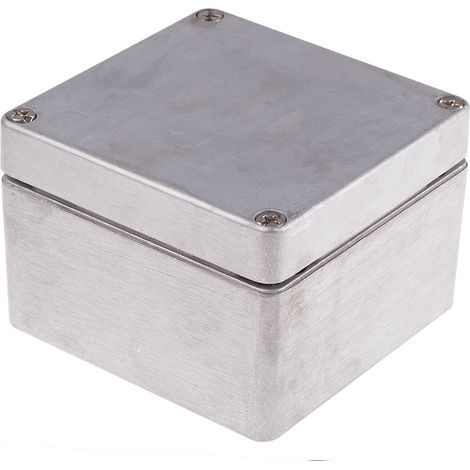 Boîtier RS PRO en Fonte d'aluminium, 122 x 120 x 81mm, Argent IP66 ( Prix pour 1 ) (1/2)