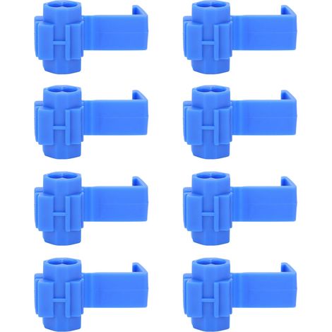 210 connecteurs de fils à verrouillage rapide, borniers à sertir bleus pour câbles électriques (1/5)
