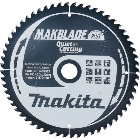 Makita - Sägeblatt Holz, 260x30 mm, 60 Zähne B-32524