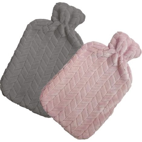 MONDEX - Bouillotte 55 % caoutchouc housse aspect velours 1.7 L (1/3)
