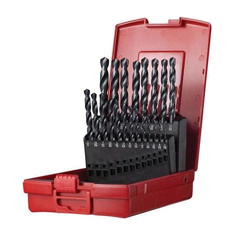 Spiralbohrersatz A190 DIN 338 TypN D.1/16-3/8 "x1/64 " HSS 21tlg.Ku.-Kass. (1/2)