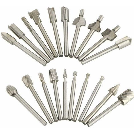 Paquet de 20 fraises de coupe en carbure de tungstène Dremel forets meuleuse rotative (1/4)