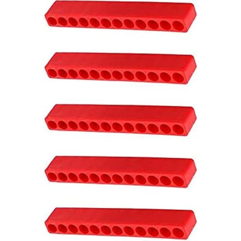 Bande de rangement pour forets, 5 pièces, organiseur d'embouts hexagonaux, plateforme à 12 trous, porte-cartes pour embouts de tournevis, tige hexagonale (1/5)